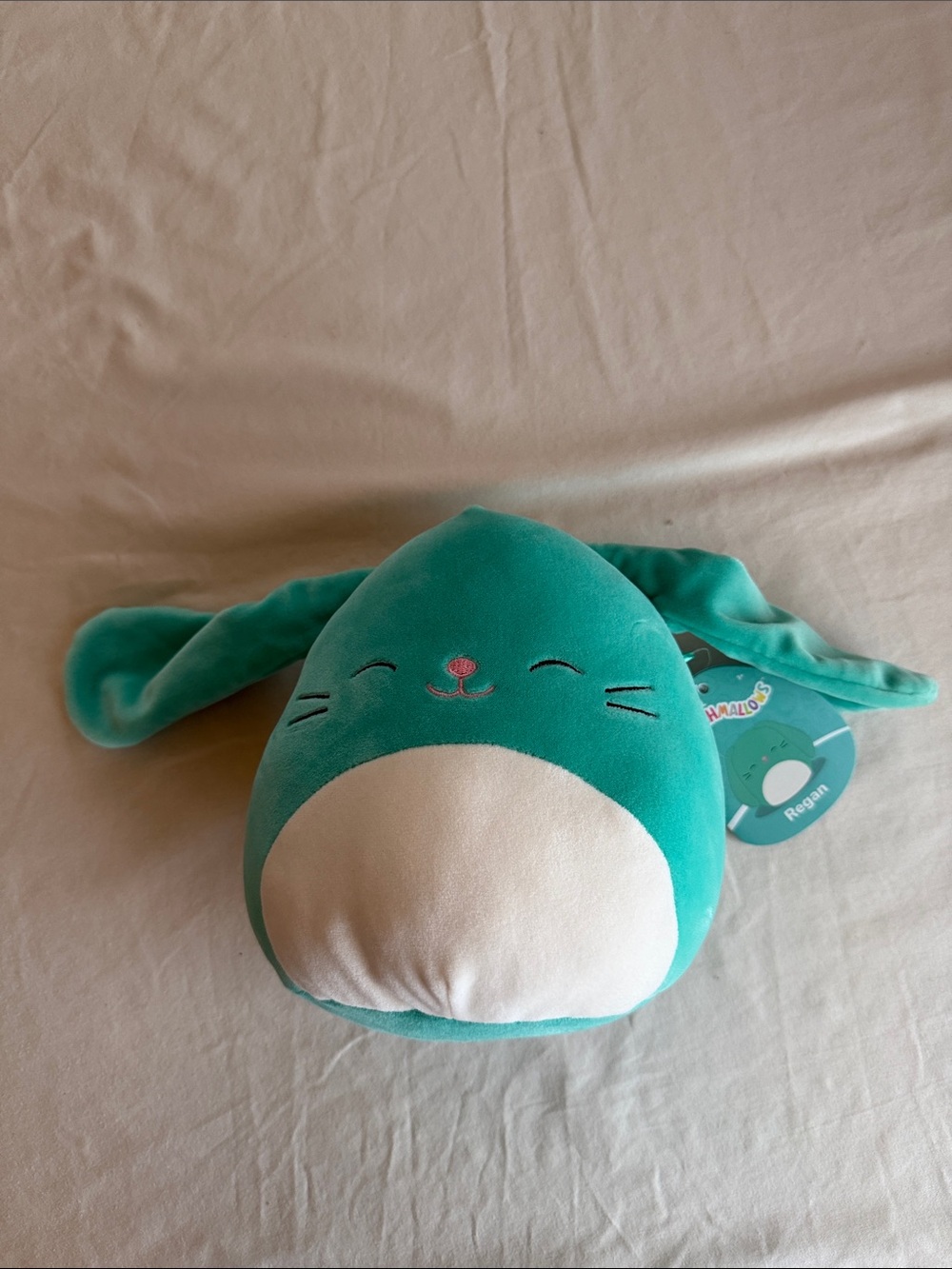 Squishmallows Teal Bunny with Cream Belly